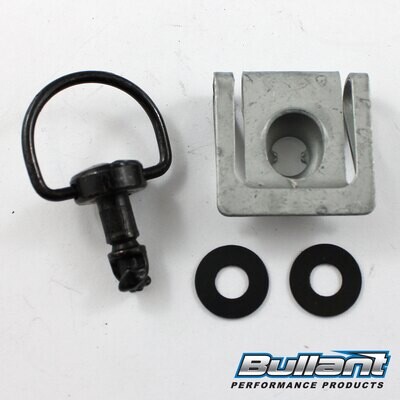 Black D-Ring Motorcycle Fairing Dzus Fastener Kit - 5 Pk