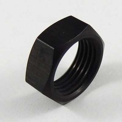 5/8" UNF Jam Nut - Black Aluminium