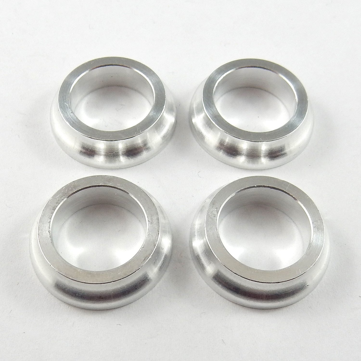 5/8" x 1/4" Tapered Spacers - Aluminium - 4 Pack