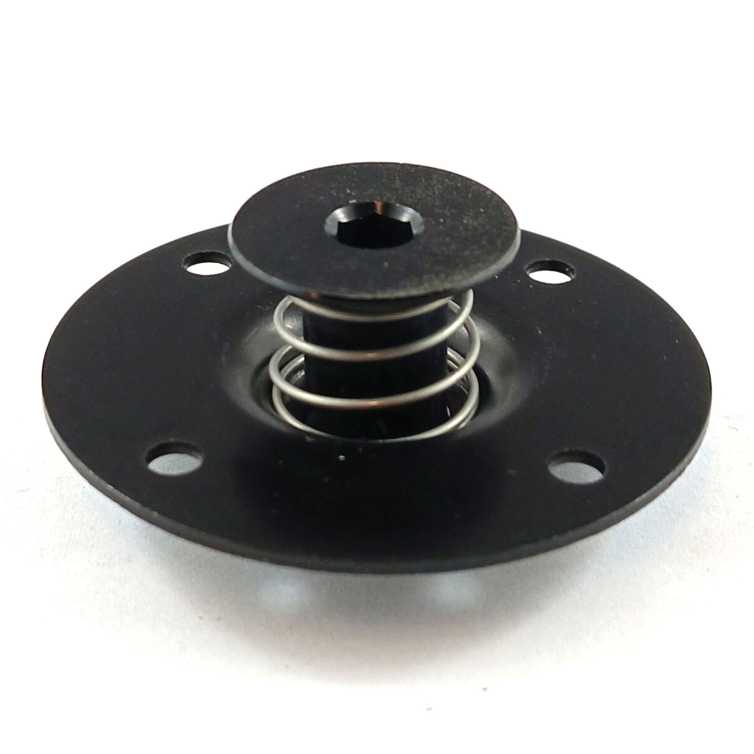 7/16" Black Allen Head Self-Ejecting Aluminium Quarter Turn Fastener with Doubler Plate