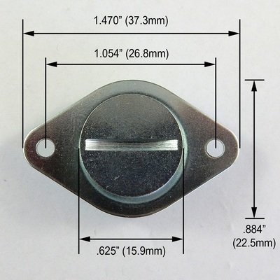 5/16" Self-Ejecting Steel Black Quarter Turn Fastener