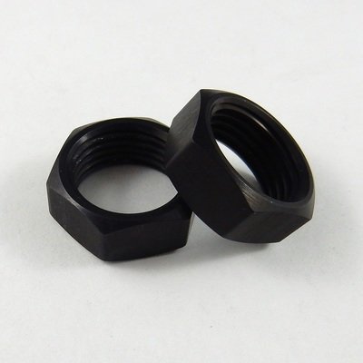5/8" UNF Jam Nut - Black Aluminium