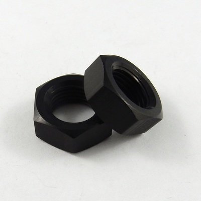 1/2" UNF Jam Nut - Black Aluminium