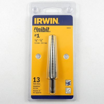 Irwin Unibit 13 Hole Step Drill 1/8