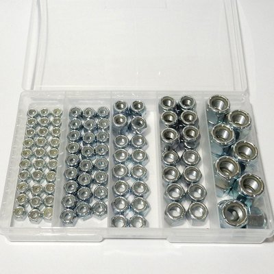110 Piece UNF Full Width Nylon Locknut Kit