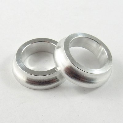 5/8" x 1/4" Tapered Spacers - Aluminium - 4 Pack