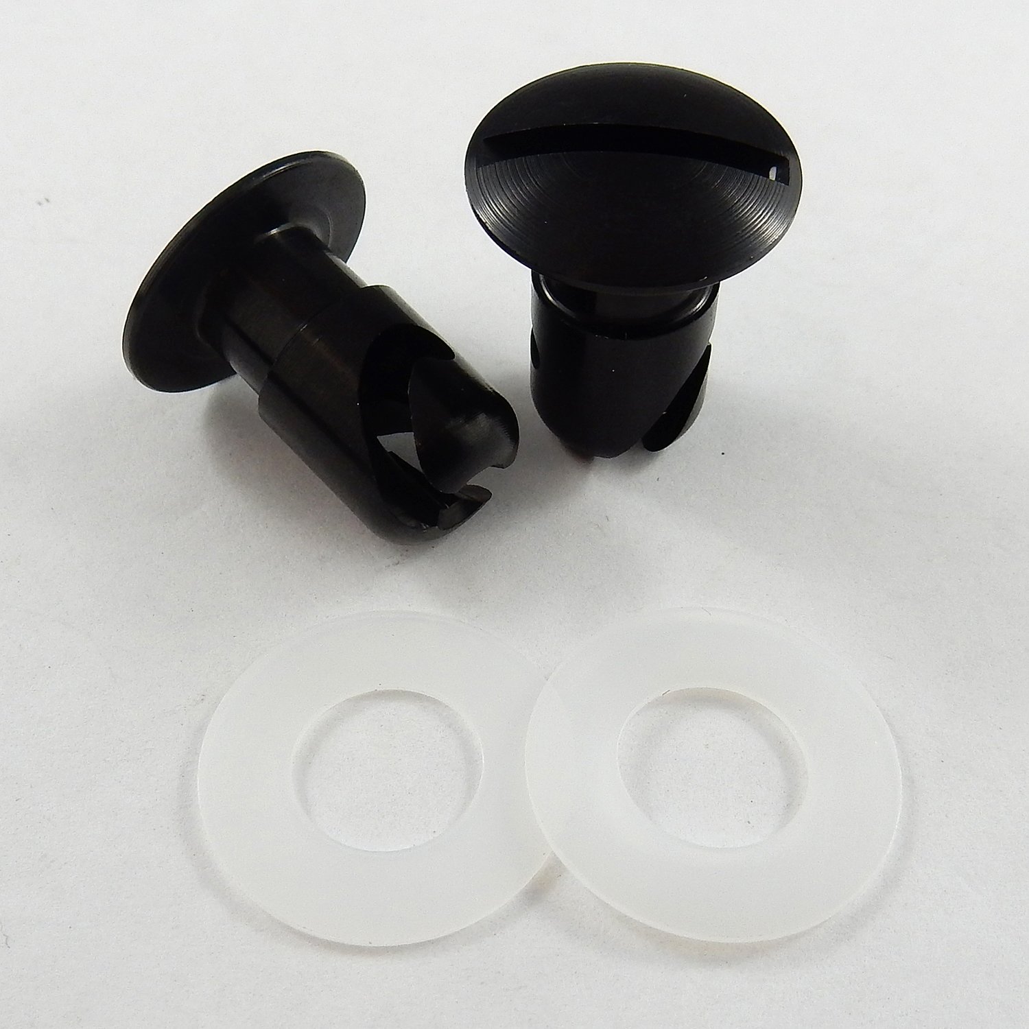 7/16" Black Aluminium Undercut Oval Head Quarter Turn Fastener