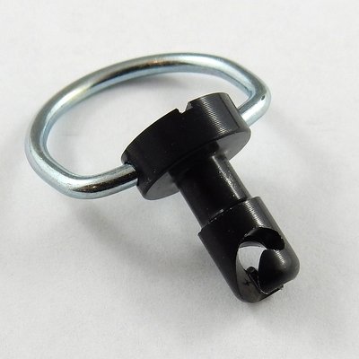 1/4" Black D-Ring Undercut Oval Head Aluminium Quarter Turn Fastener