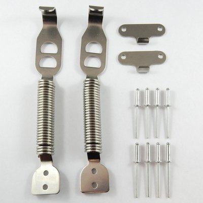 STR Stainless Steel Bonnet / Hood / Boot Spring Latch Kit - Silver