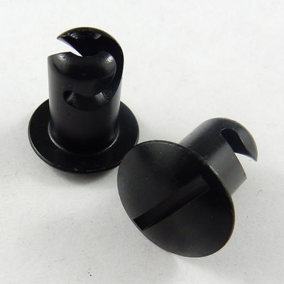 7/16" Black Steel Oval Head Quarter Turn Fastener