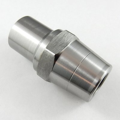 5/8" UNF Weld In Bung with Hex for 1-1/4" OD Tube - Left Hand Thread