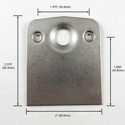 1-3/8" Quarter Turn Fastener Spring Back Plate - Long