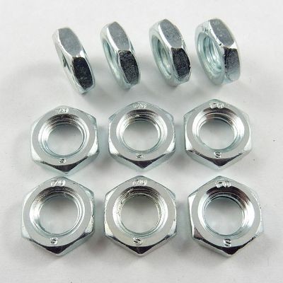 M8 (8MM) RH Thin Jam Nut - Steel - 10 Pack