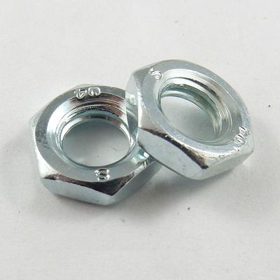 M8 (8MM) RH Thin Jam Nut - Steel - 10 Pack