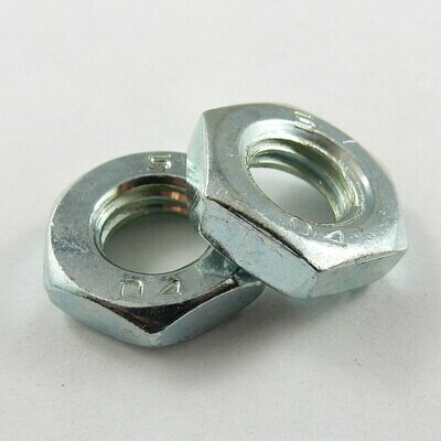 M10 (10MM) RH Thin Jam Nut - Steel - 5 Pack