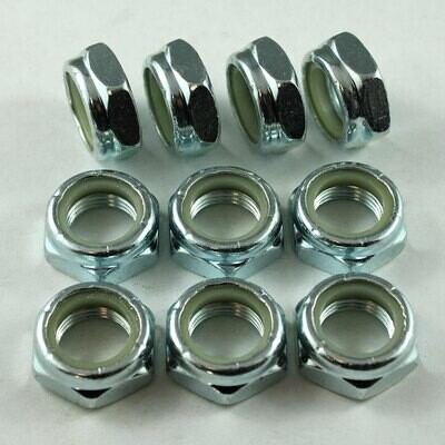 5/8" UNF Nylon Insert Locknuts - Thin - 10 Pack