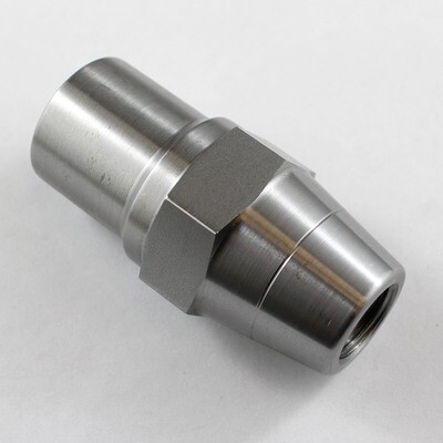 1/2" UNF Weld In Bung for 1" OD Tube - Left Hand Thread with Hex