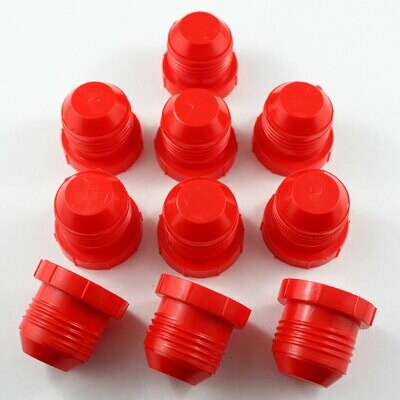 -12 AN Plastic Plug Kit - 10 Pack