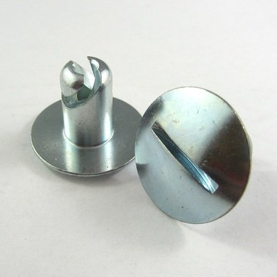 7/16" x .500" Steel Oval Big Head Quarter Turn Fastener