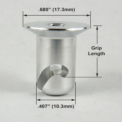7/16" Aluminium Flush Allen Head Quarter Turn Fastener