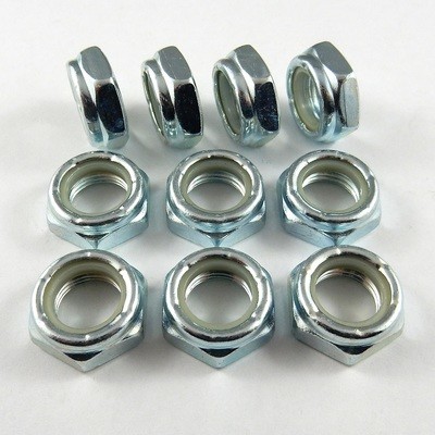 1/2" UNF Nylon Insert Locknuts - Thin - 10 Pack