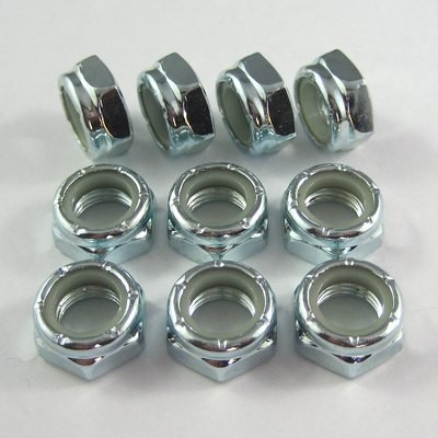 3/8" UNF Nylon Insert Locknuts - Thin - 10 Pack
