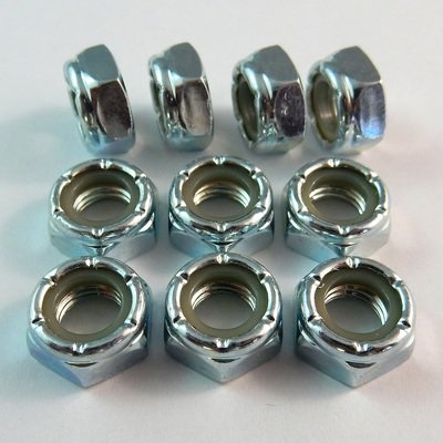 5/16" UNF Nylon Insert Locknuts - Thin - 10 Pack