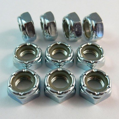 5/16" UNF Nylon Insert Locknuts - Thin - 10 Pack