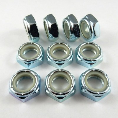 9/16" UNF Nylon Insert Locknuts - Thin - 10 Pack