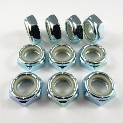 9/16" UNF Nylon Insert Locknuts - Thin - 10 Pack
