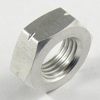 7/16" UNF Left Hand Jam Nut - Aluminium