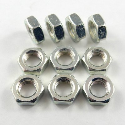 5/16 5/16" UNF Right Hand Jam Nuts - Steel - 10 Pack