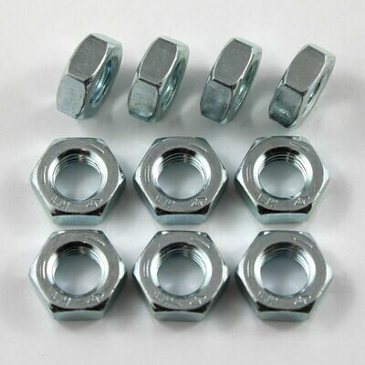 5/16 5/16" UNF Left Hand Jam Nuts - Steel - 10 Pack