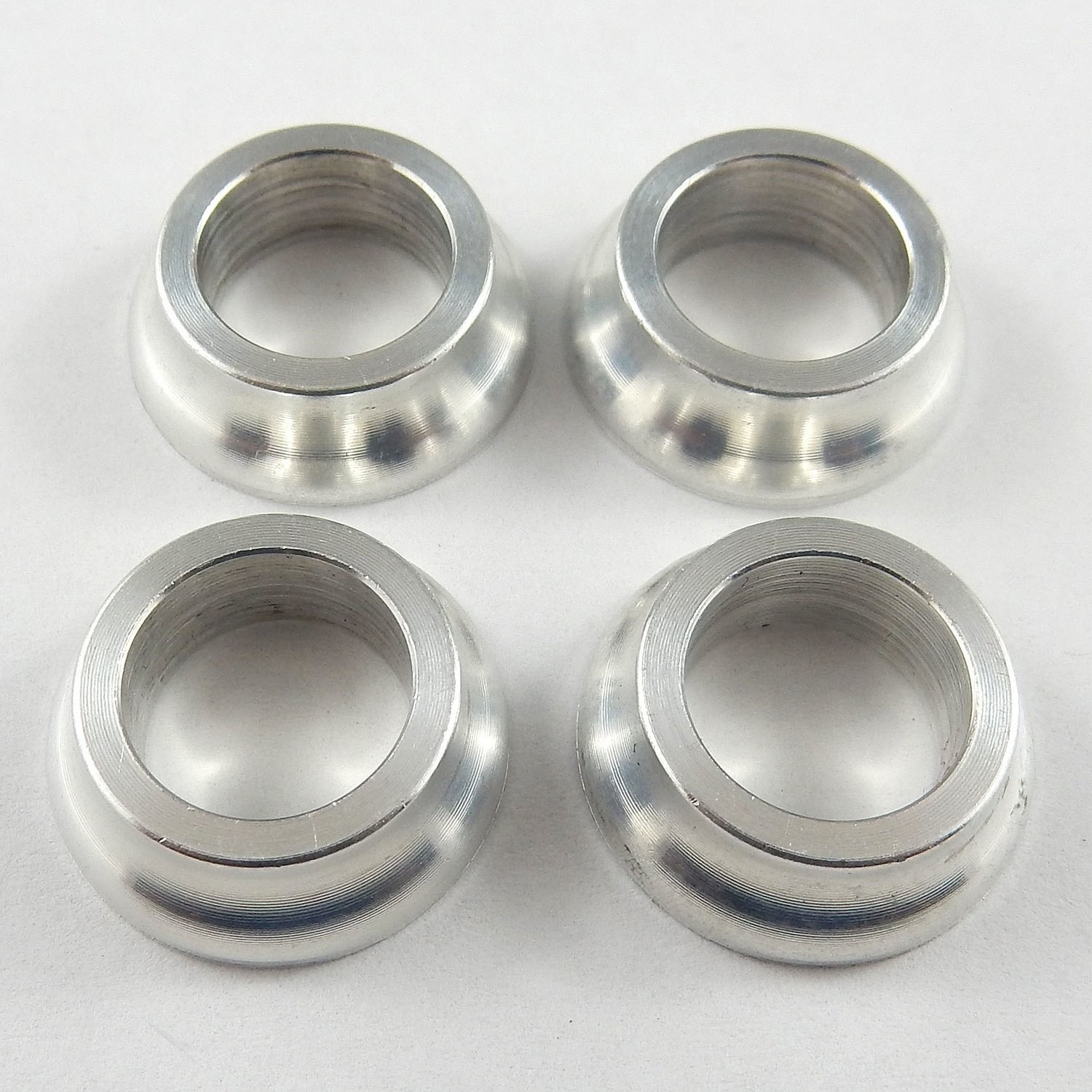 7/16" x 1/4" Tapered Spacers - Aluminium - 4 Pack