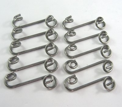 1-3/8" Quarter Turn Fastener Stainless Steel Spring - 10 Pack