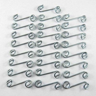 1-3/8" Quarter Turn Fastener Spring, Silver - 25 Pack