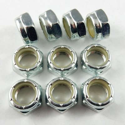 7/16" UNF Nylon Insert Locknuts - Thin - 10 Pack