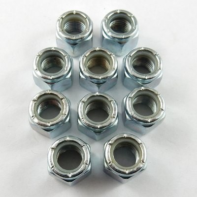 3/8" UNF Nylon Insert Locknuts - 10 Pack