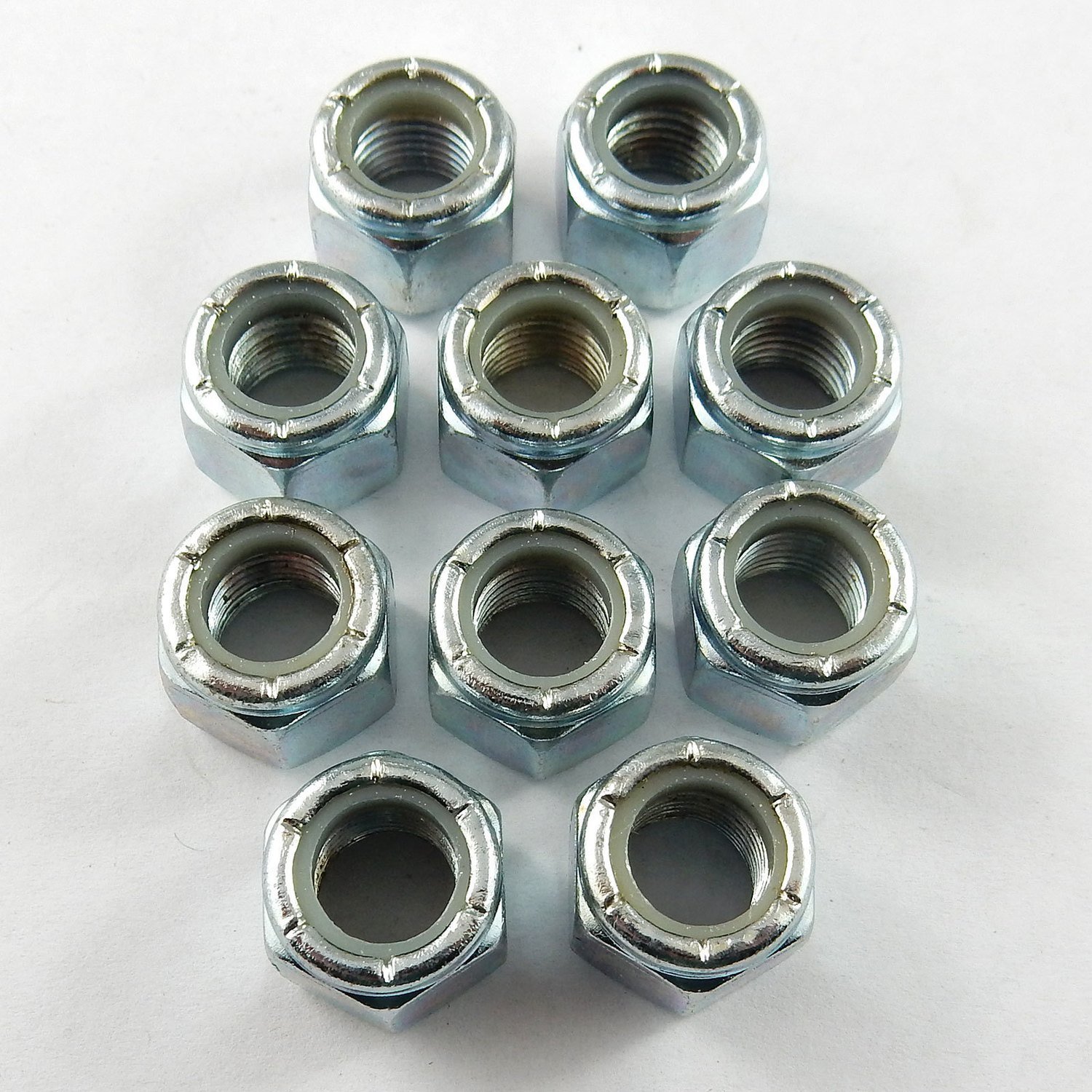 1/2" UNF Nylon Insert Locknuts - 10 Pack