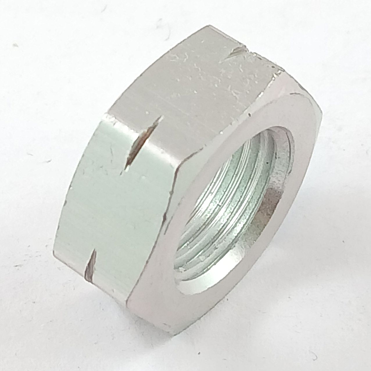 1/2" UNF Left Hand Jam Nut - Aluminium