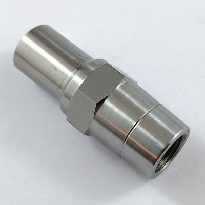 1/2" UNF Weld In Bung for 3/4" OD Tube - Left Hand Thread with Hex