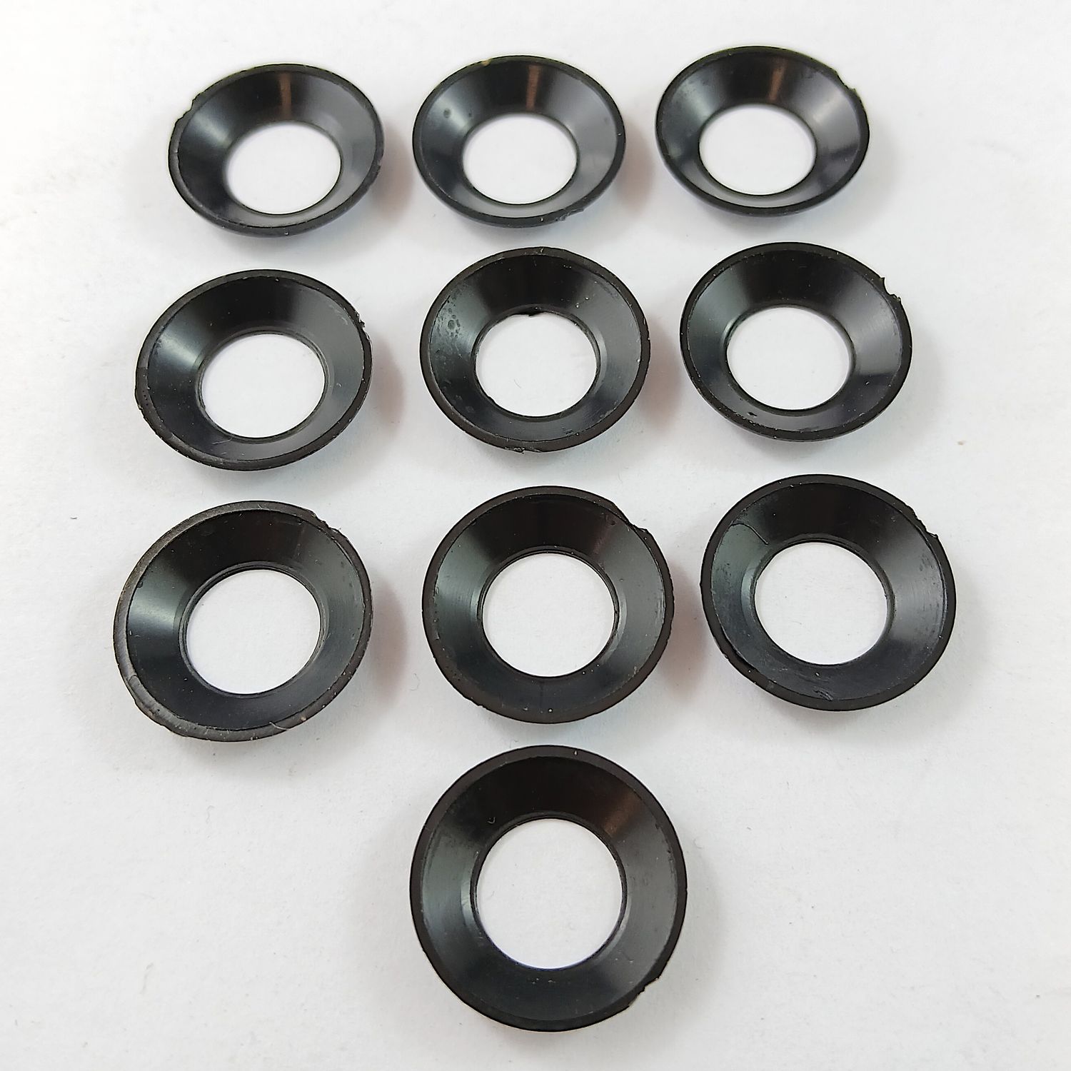 Quarter Turn Dzus Fastener Washers - Black - 10 Pack