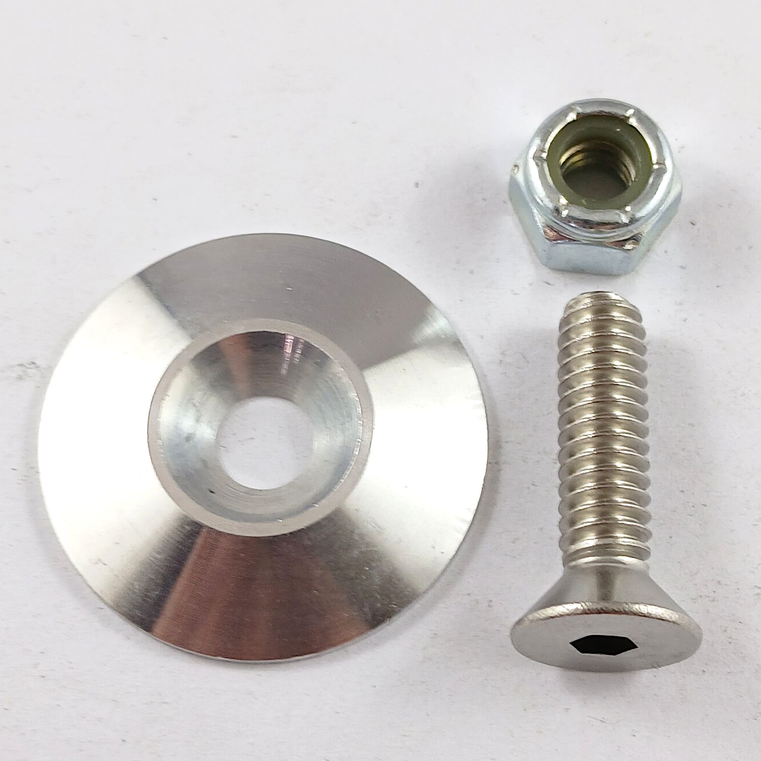 1-1/4" Aluminium Countersunk Panel Washer With Nut & Bolt