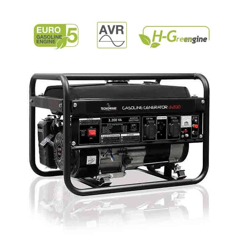 GASOLINE GENERATOR 3200VA RECOIL STARTING SYSTEM