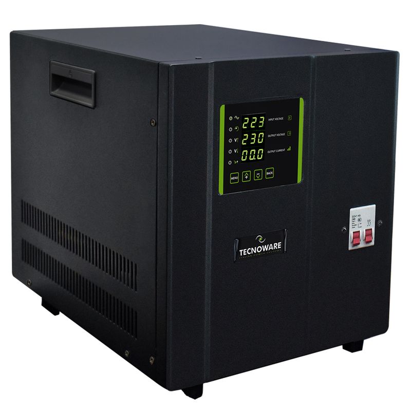 STABILIZZATORE MONOFASE 4,5KVA SERVOASSISTITO A CONTROLLO ELETTRONICO CON MICROPROCESSORE