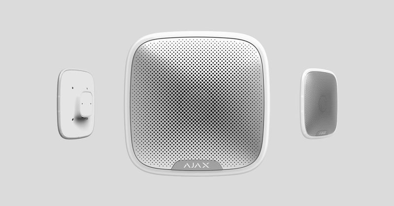 Sirena antifurto per esterni Bianca wireless con indicazione di stato inserito/disinserito
