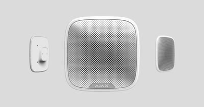 Sirena antifurto per esterni Bianca wireless con indicazione di stato inserito/disinserito