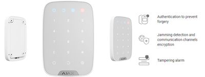 Ajax KeyPad Tastiera senza fili 868MHz a sfioramento