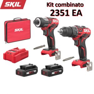 Kit combinato avvitatore a batteria e avvitatore ad impulsi a batteria (kit combinato) SKIL 2351 EA
