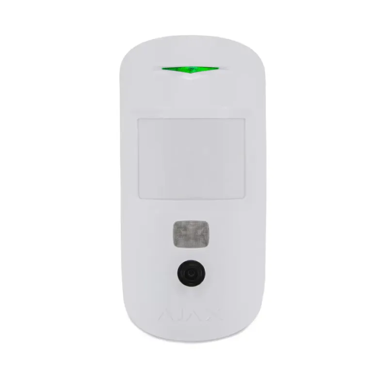 Ajax MotionCam (PhOD) Bianco - Rilevatore di movimento wireless con fotocamera e immunità agli animali domestici